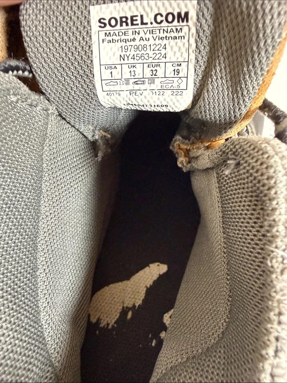 Sorel Kids Gray and Brown Waterproof Winter Boots